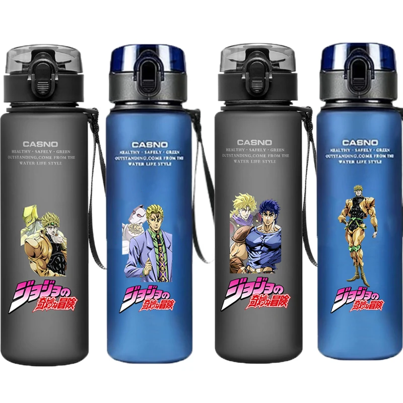 560 ML JoJo Bizarre Adventure Water Bottle Jonathan Joestar Joseph Star Platinum Large Portable Plastic Water Cup Birthday Gifts