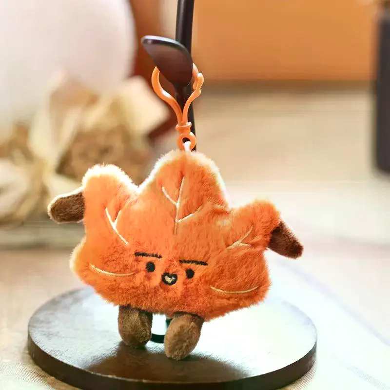 

1Pcs Fun And Cute Small Maple Leaf Plush Keychain Couple Backpack Pendant Mock Leaf Doll Decoration Gift