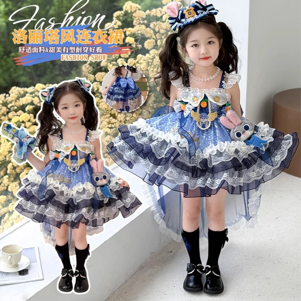 

Милое аниме-платье в стиле Зоотопия Джуди для девочек, платье-комбинация Лолита, высококачественное сетчатое платье, мультяшное платье для школьниц, подарок на день рождения для девочек-принцесс