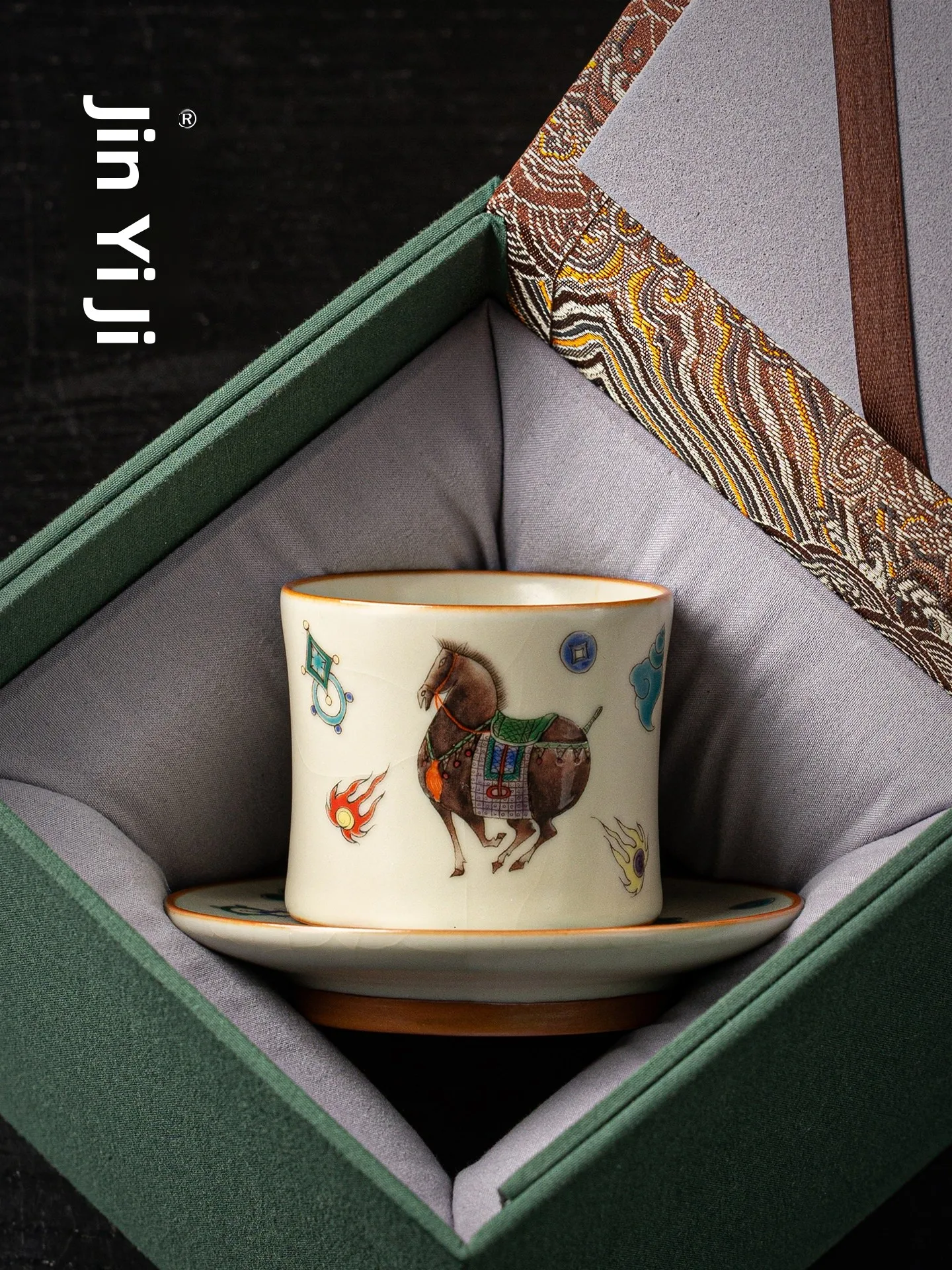 

New Chinese Style Ceramic Tea Cup Set Master Cup Turning Cup Graduation Gift Teacher Gift Wedding Gift Birthday Gift Creative...
