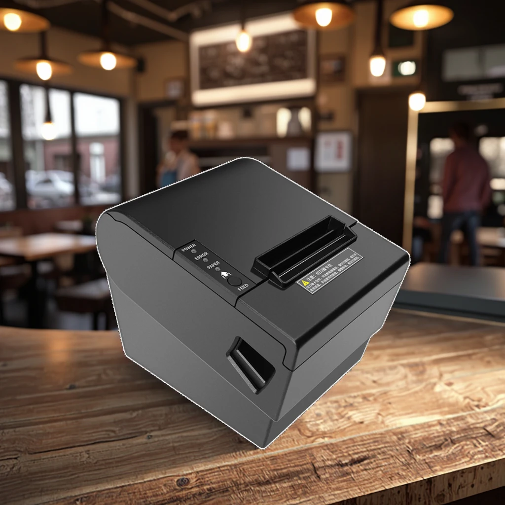80mm 203dpi Thermal Receipt Printer with USB Interface & Automatic Cutter for Logistics Retail Bill Printing