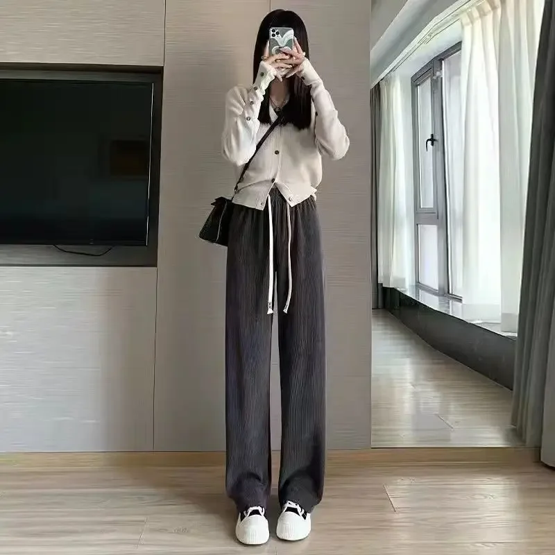 

Trends 2025 Loose Female Trousers Baggy Women's Pants Slacks Aesthetic Chic and Elegant Xxl 90s Comfortable Stretch Autumn G