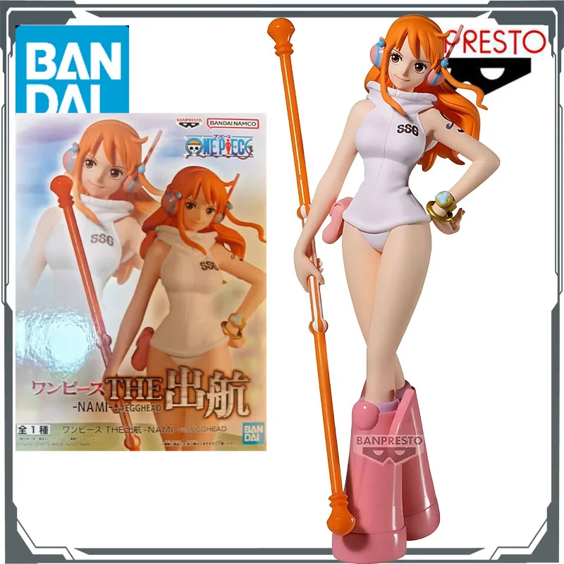 

Bandai оригинальные BANPRESTO Nami Future Island Egghead 160 мм аниме фигурки игрушки для мальчиков Рождественский подарок Коллекционная модель