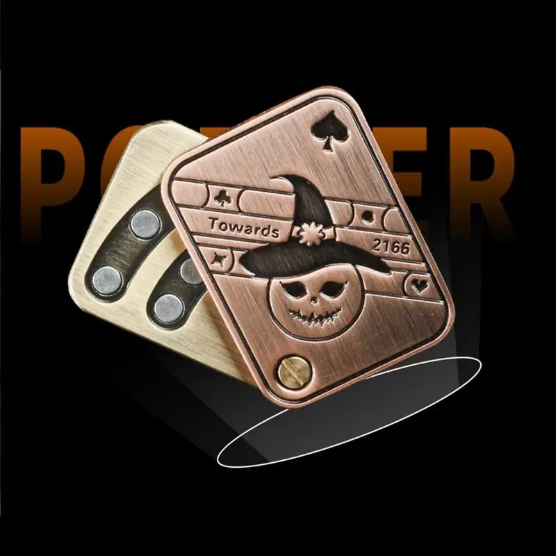 Poker Zappeln Slider Magnetischer Metall Poker Push Karten Metall Hand Spinner Zappeln Spielzeug Sensorischen Spielzeug Stress Relief für Teens Erwachsene