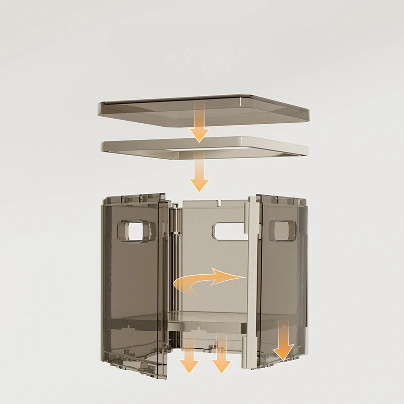 Large Capacity Transparent Home Storage Box Organizer Plastic Folding Box with Lid Toys Tool Sundries Wardrobe Clothes Organizer