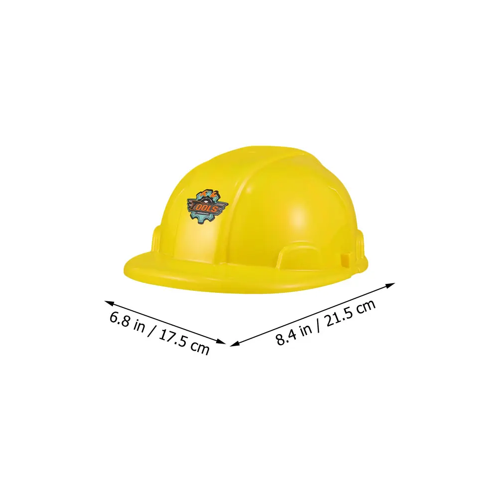 Sombreros de fiesta de construcción para niños, 8 piezas, plástico, suministros para fiestas, amarillo, juguete para niños, herramienta de seguridad de ingeniería