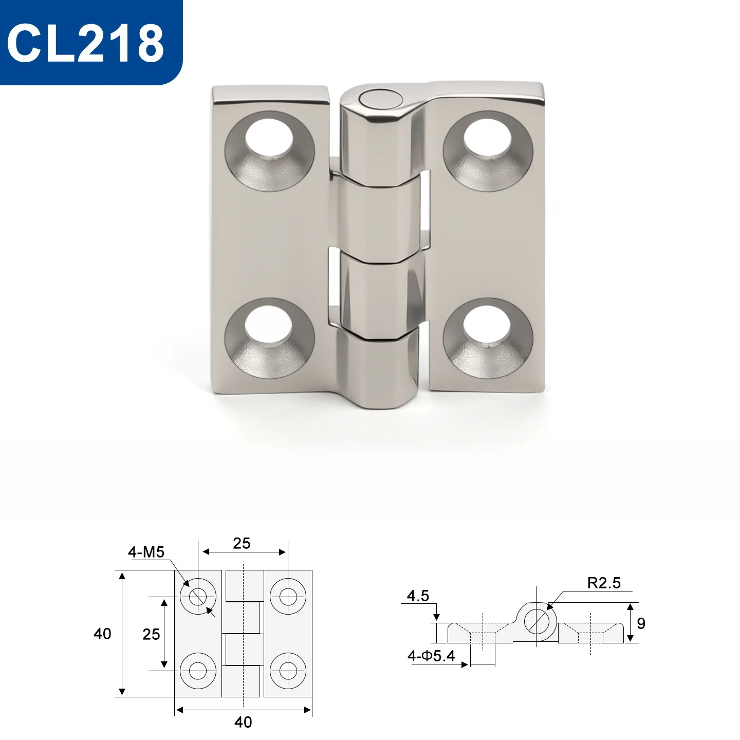 Heavy Duty 304 SS Hinge for Electrical Cabinets 180 Degree Opening Salt Spray Tested Mirror and Brushed Finish Options