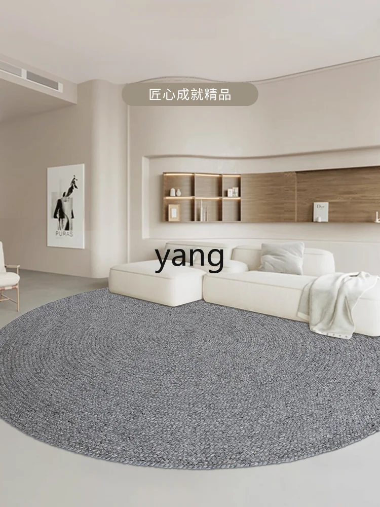 LXL Zero Formaldehyde Glue-Free Carpet Wool Handmade round Sofa Living Room Coffee Table Floor Mat