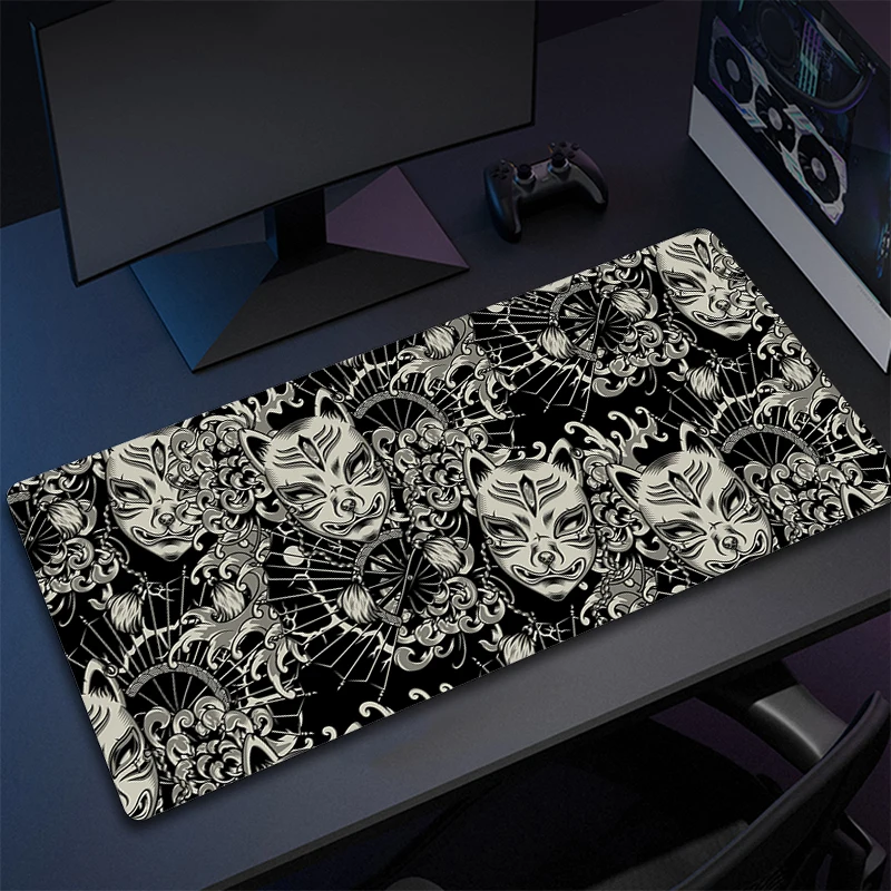 Borracha Gaming Mouse Pad com impressão de tatuagem, tapete de mesa antiderrapante, computador grande Mousepad, arte HD, tapete de bloqueio, gamer