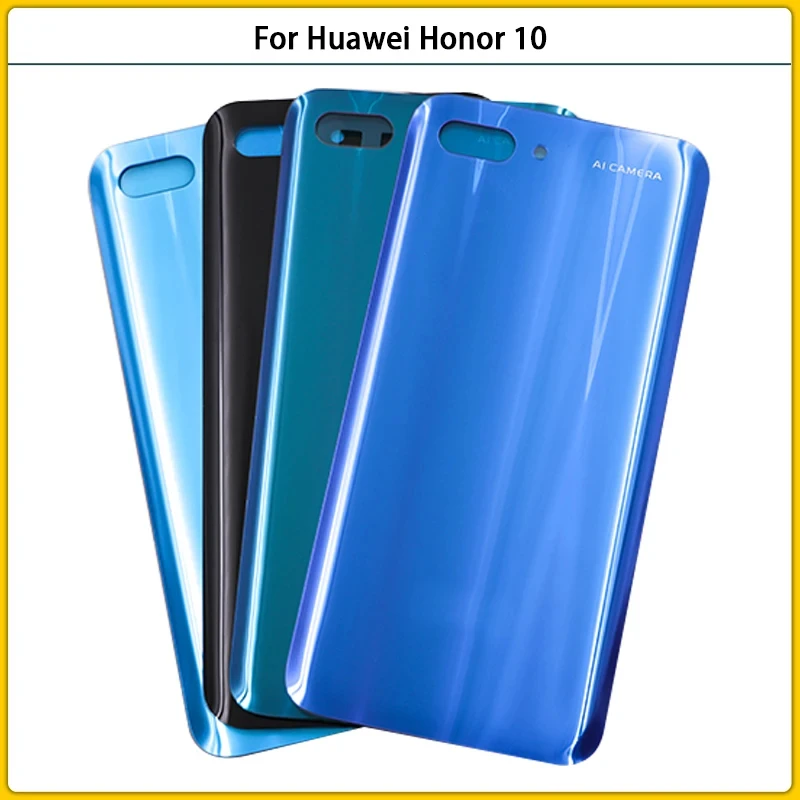 For Huawei Honor 10 COL-L09 COL-L29 Battery Back Cover 3D Glass Panel Honor10 Rear Door Housing Case Camera Lens Adhesive Replac