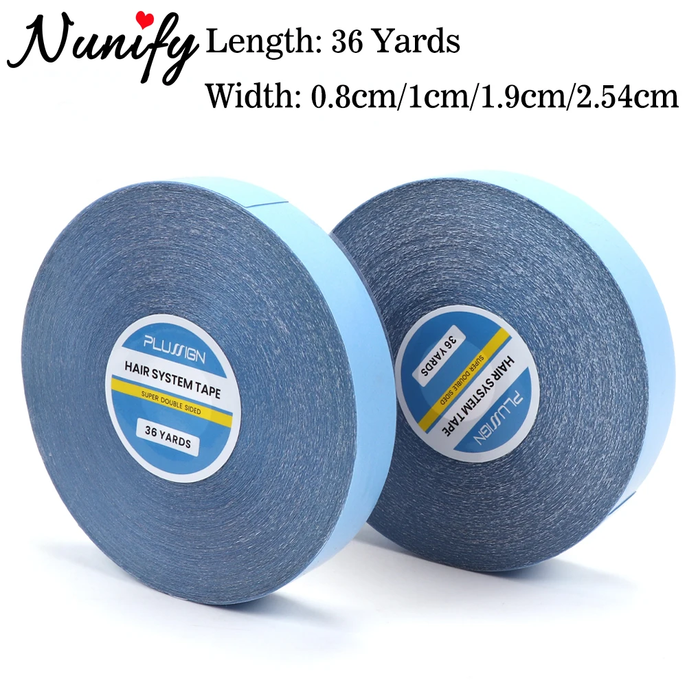 36Yards Hair System Tape Double Side 0.8Cm Blue Lace Front Wig Tape For Toupee Sweatproof Ultra Hold Wig Tape 2.54Cm image 5