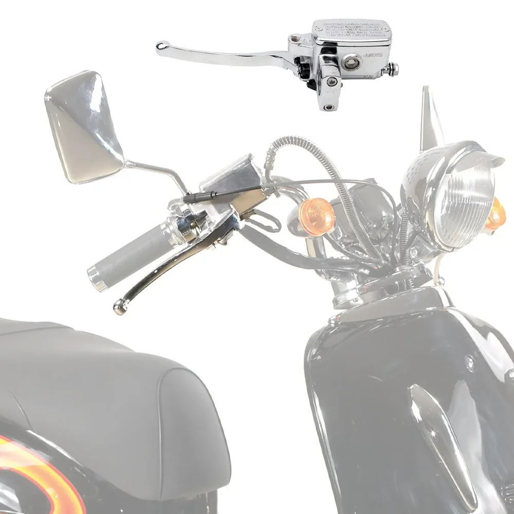 

Motorcycle Universal Chrome 1" 25mm Right/Left Brake Clutch Master Cylinder Lever for Honda Yamaha Suzuki Scooter ATV UTV Parts