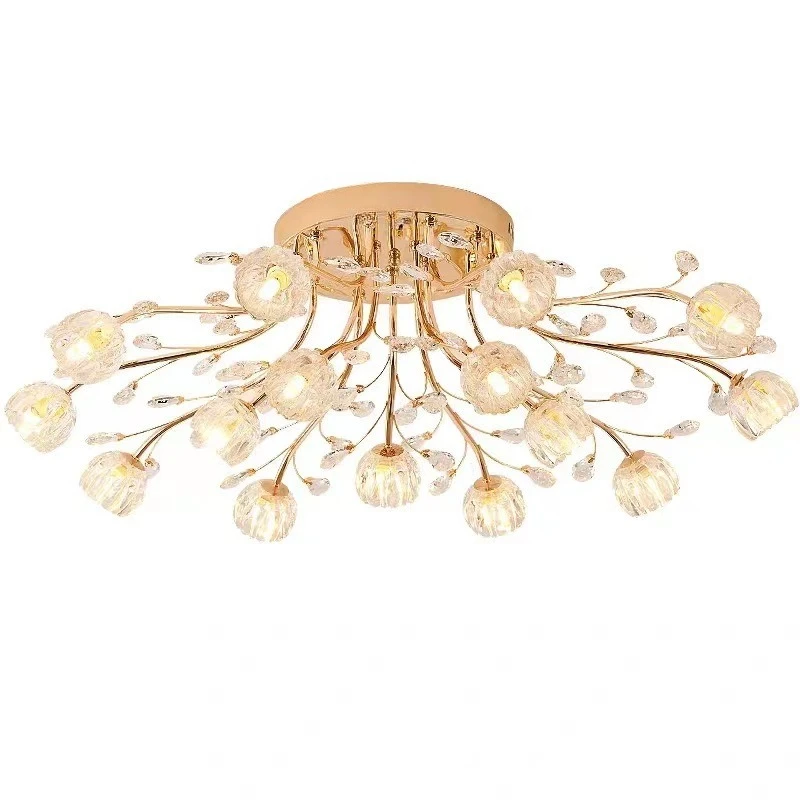New light luxury living room main  crystal living room ceiling modern simple LED bedroom  dining room chandelier