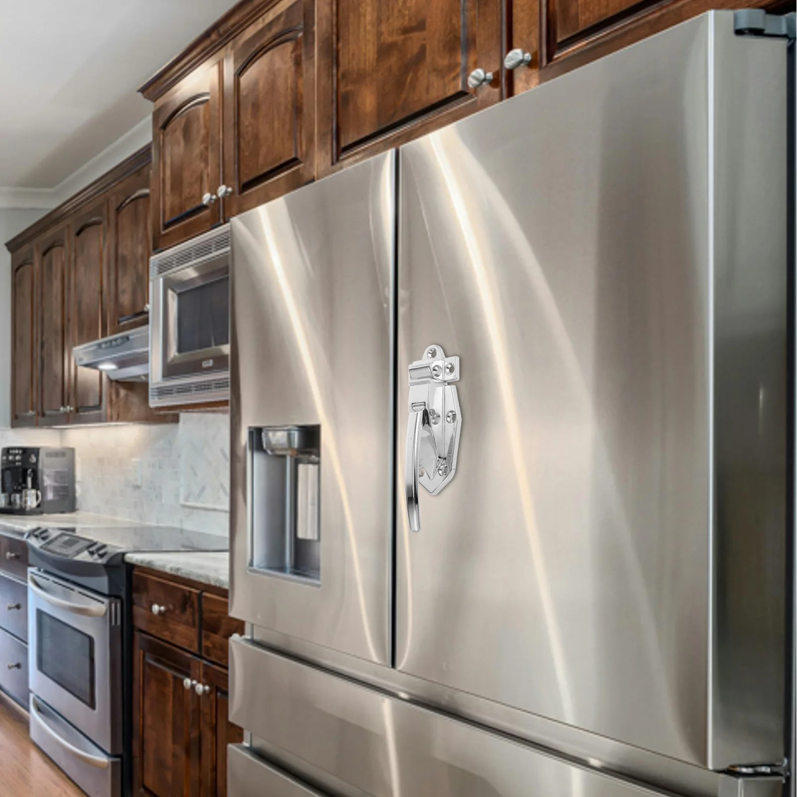 

1Set Oven Door Handle Heavy Duty Zinc Alloy Freezer Cooler Lock Replacement Handle for Steam Cabinet Easy Install