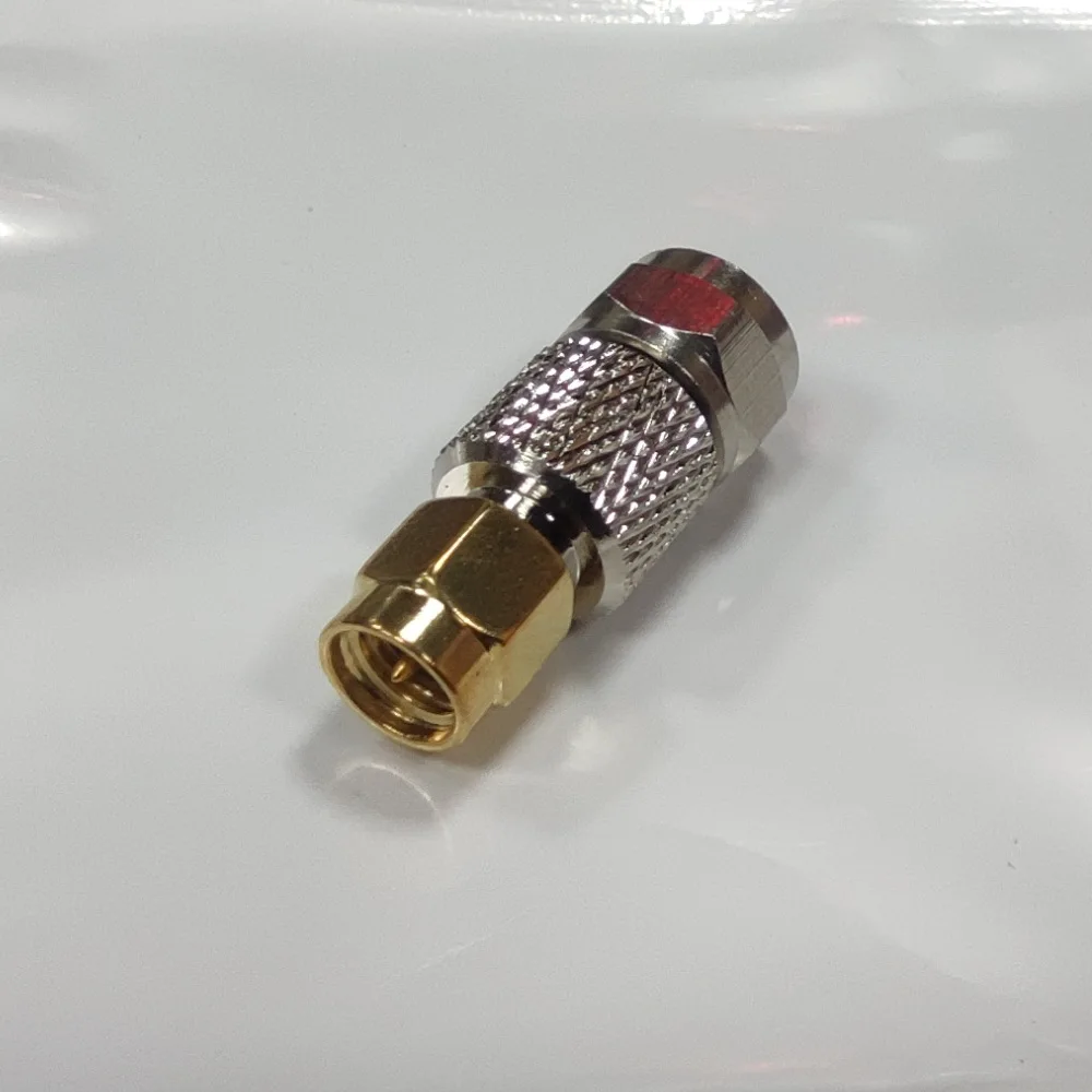 F ذكر إلى SMA ذكر قابس مستقيم RF محول Coax ، محول موصل ، 1 ، #6