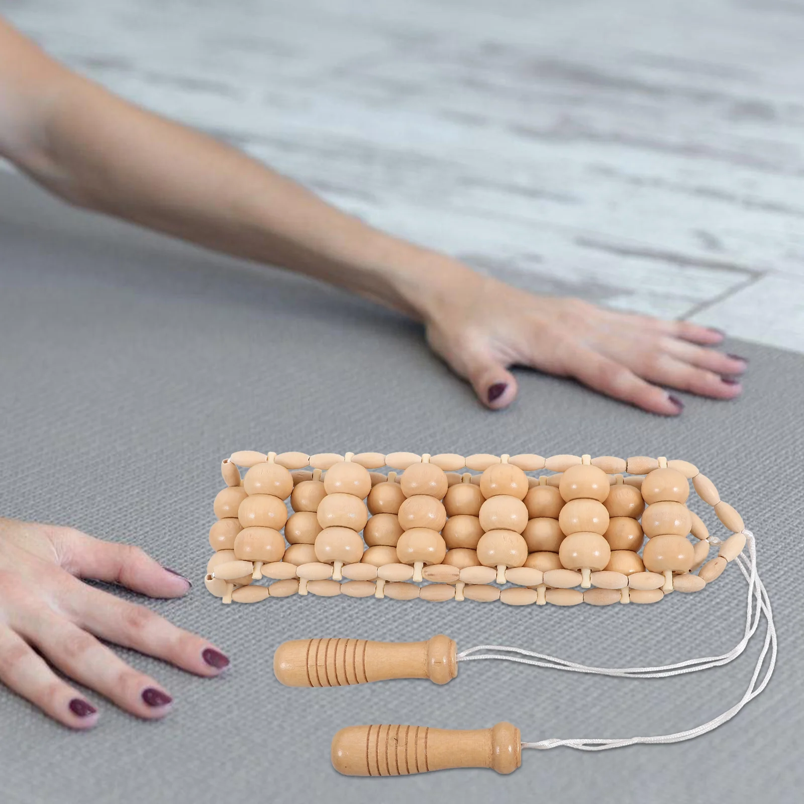 Деревянный роликовый массажер для спины, большая ручка, ручной инструмент для облегчения мышц для моделирования тела, терапия ног, релаксация желудка