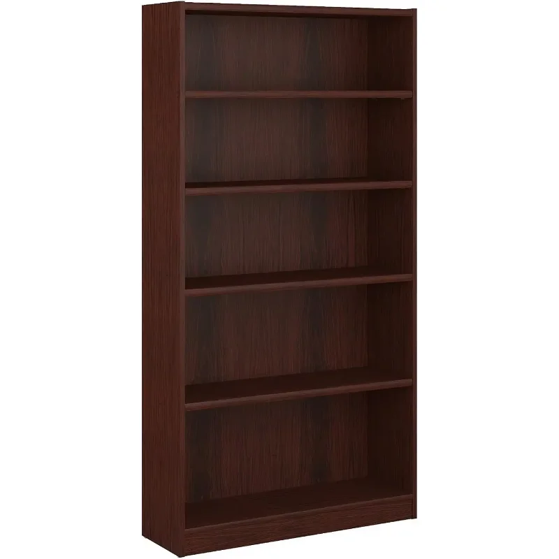 Bush Furniture Universal 5 Shelf Bookcase in  Cherry