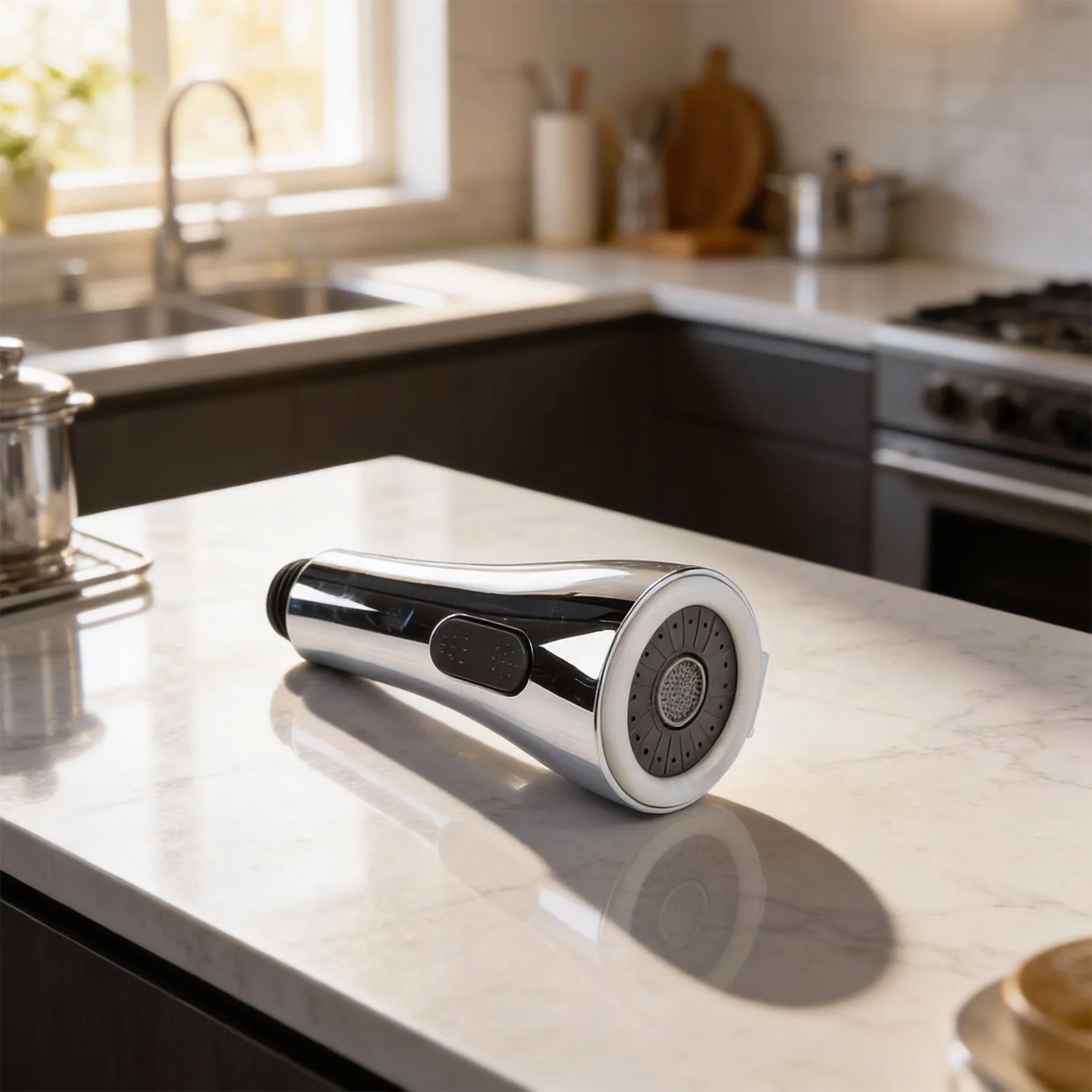Water Tap Adapter Digital Display Nozzle As Shown ABS Material Construction Compatible With Kitchen Faucets For Pull-Out Faucet
