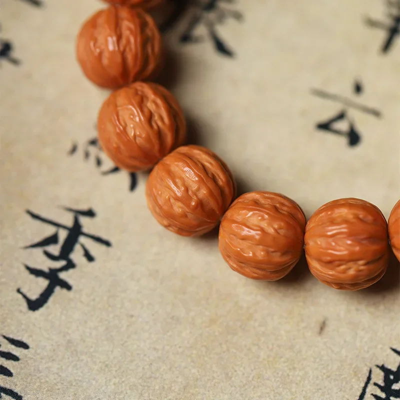 Natural Monkey Walnut Loose Log Men and Women New Hand-Held Chain Buddha Beads String Plate Wenwan Smooth Pat