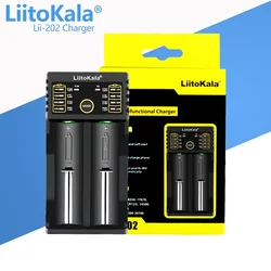 LiitoKala Lii-202 18650 Charger 1.2V/3.7V/3.2V/3.85V 21700 20700 2665014500 16340 NiMH li-ion battery Smart charger