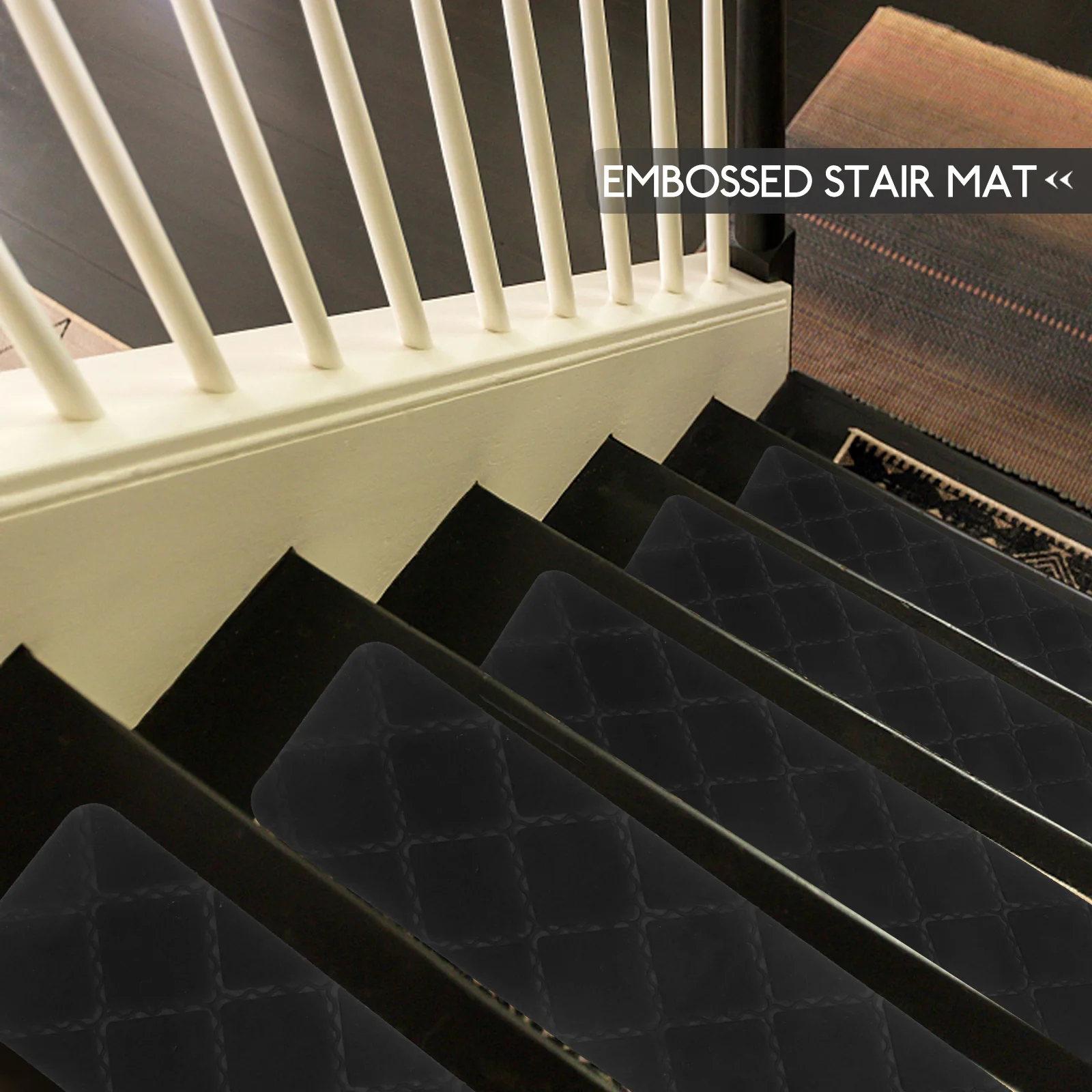 

5pcs Anti-Slip Carpet Stair Treads For Wooden Steps Self-Adhesive Non-Slip Stair Runner Rug Indoor Staircase Step Mats