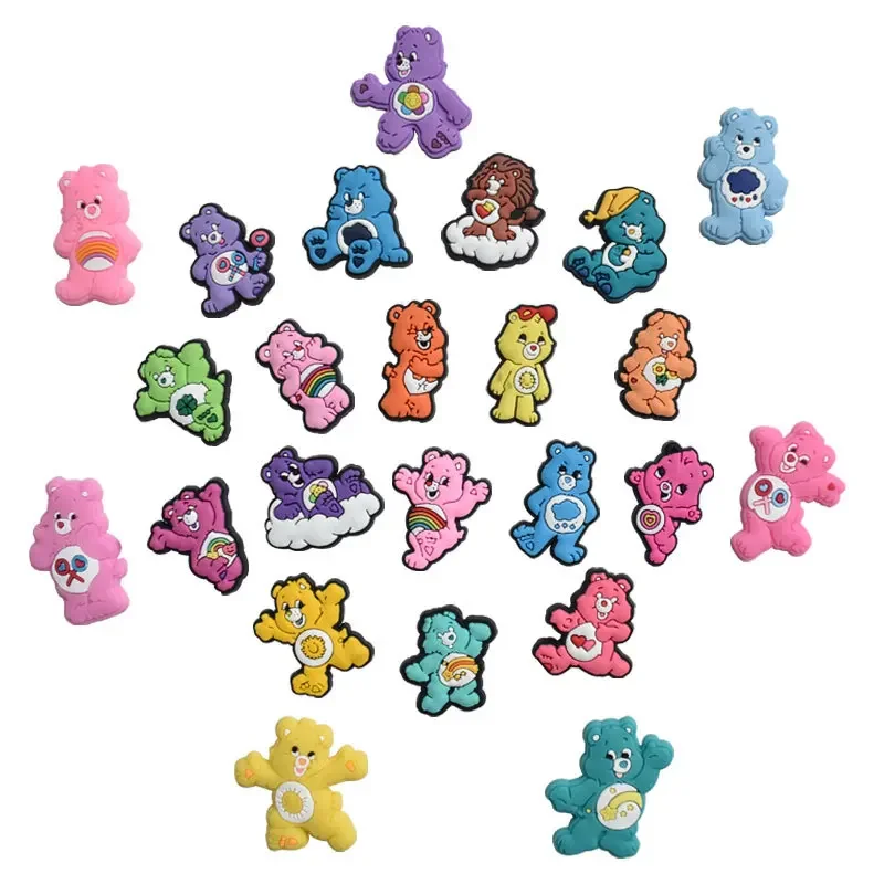 Charms Hot Anime Game Care Bears Movie Accessories Shoe Decoration Pins Elegance for Girls Boys Kids Gifts PVC Badges