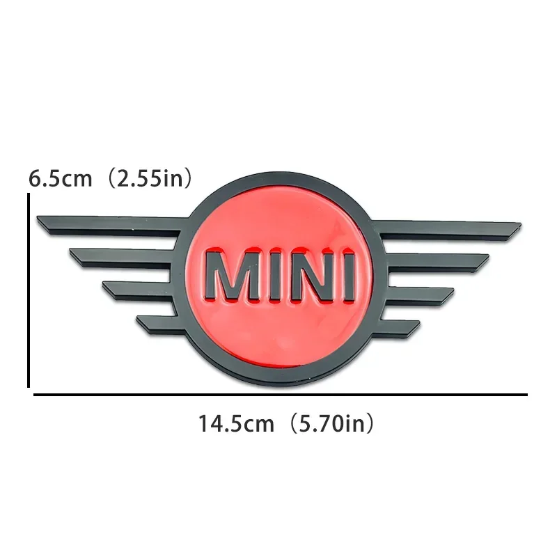 14.5x6.5cm Metal Car Front Cover Badge Sticker Rear Emblem for MINI Countryman Clubman JCW F55 F56 R55 R56 R60 F60 Logo