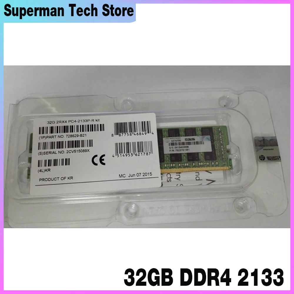 728629-B21 752370-091 2RX4 PC4-2133 Server Memory High Quality Fast Ship 32GB DDR4 2133