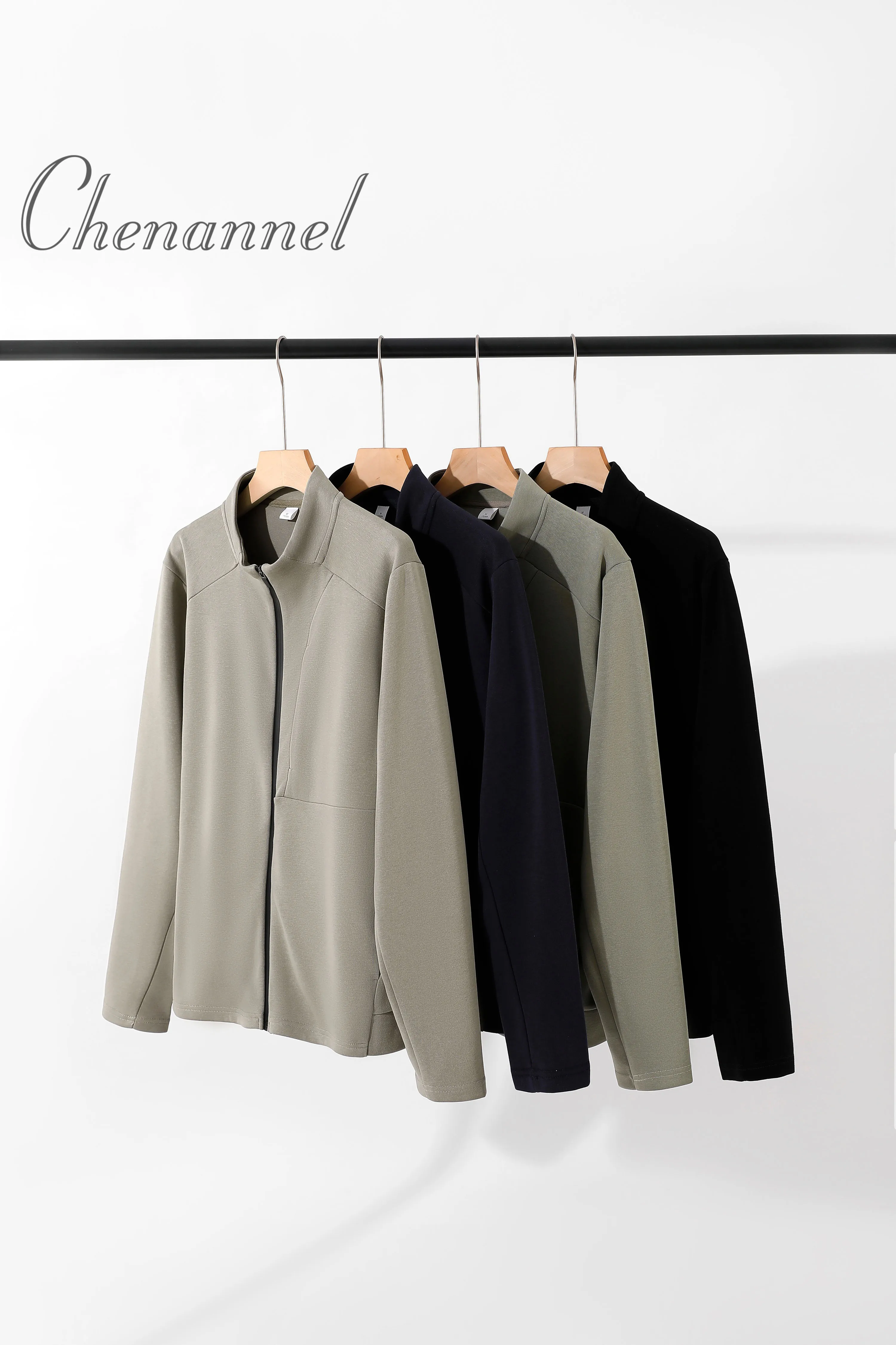 

2025 New Men's Two - Piece Knitted Sports Jacket, Stand - Up Collar Cardigan for Autumn