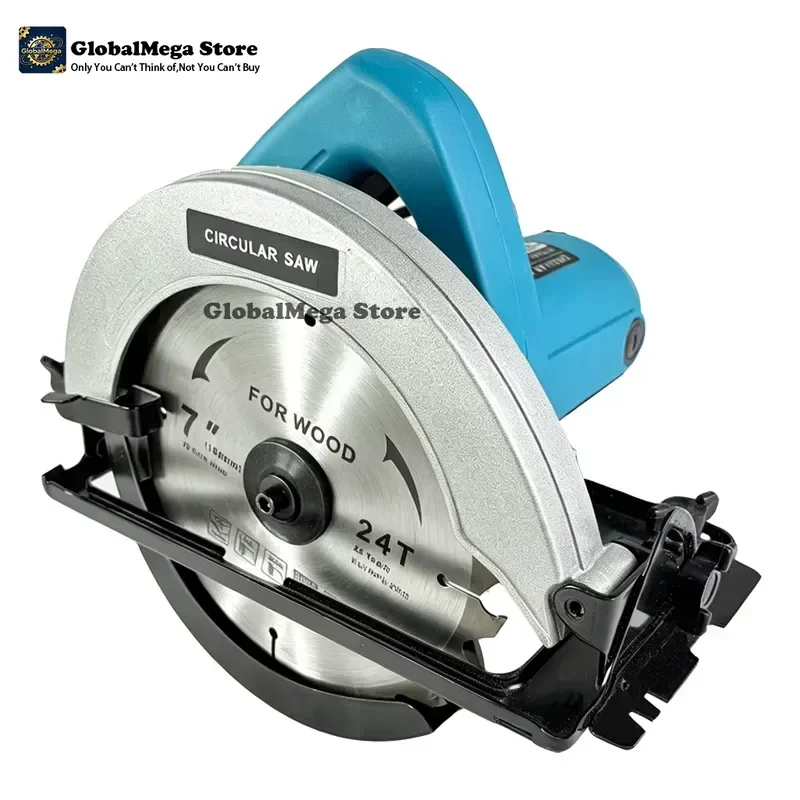 KQ-75806 Industrial Circular Saw 185mm Plastic Housing Brush Chainsaw 1050 Watts Wood Cutting Machine Adjustable Angle Depth