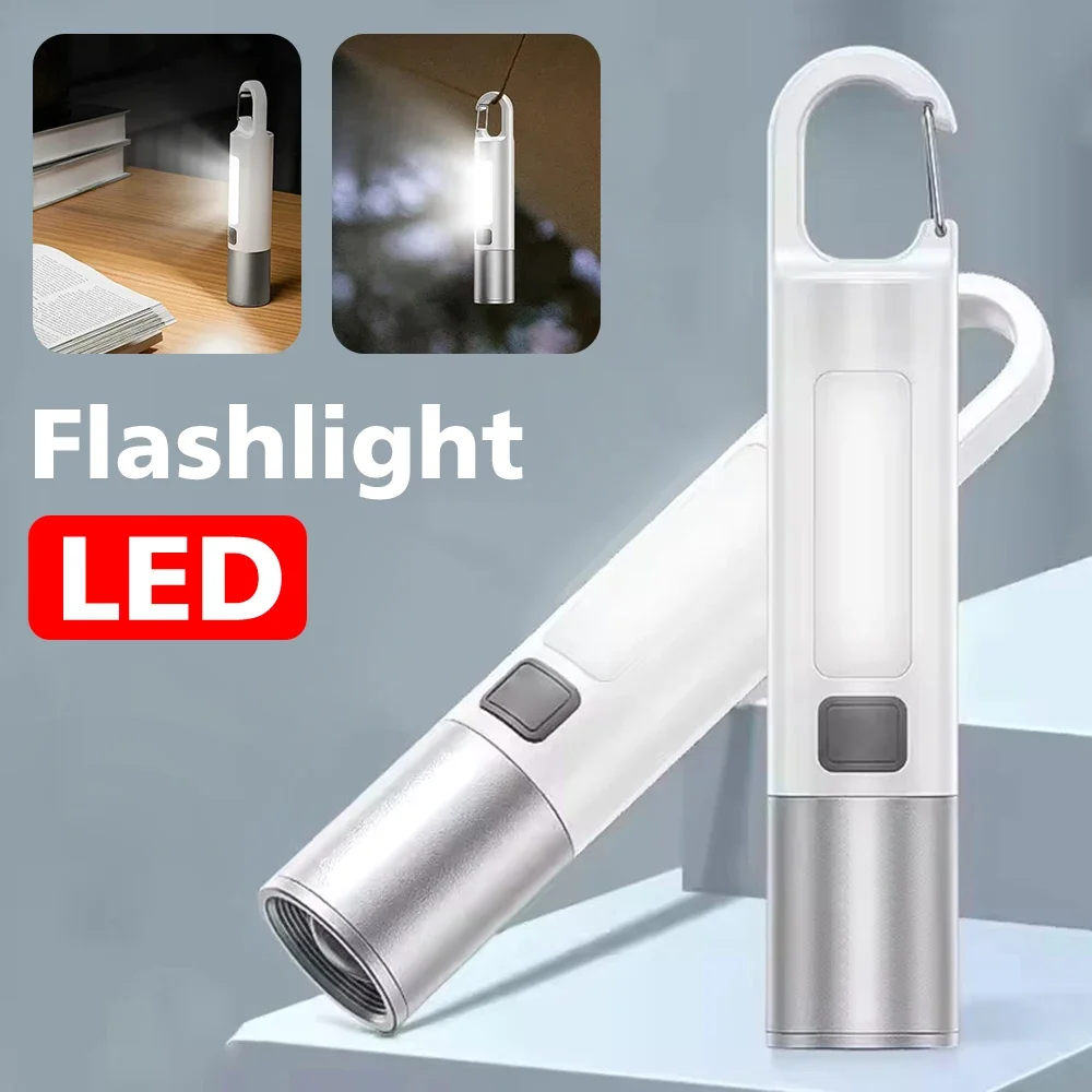 1PC LED Flashlight Portable Mini Camping Lamp Desk Lamp Multifunctional Soft Light for Home Super Long Standby Waterproof Light