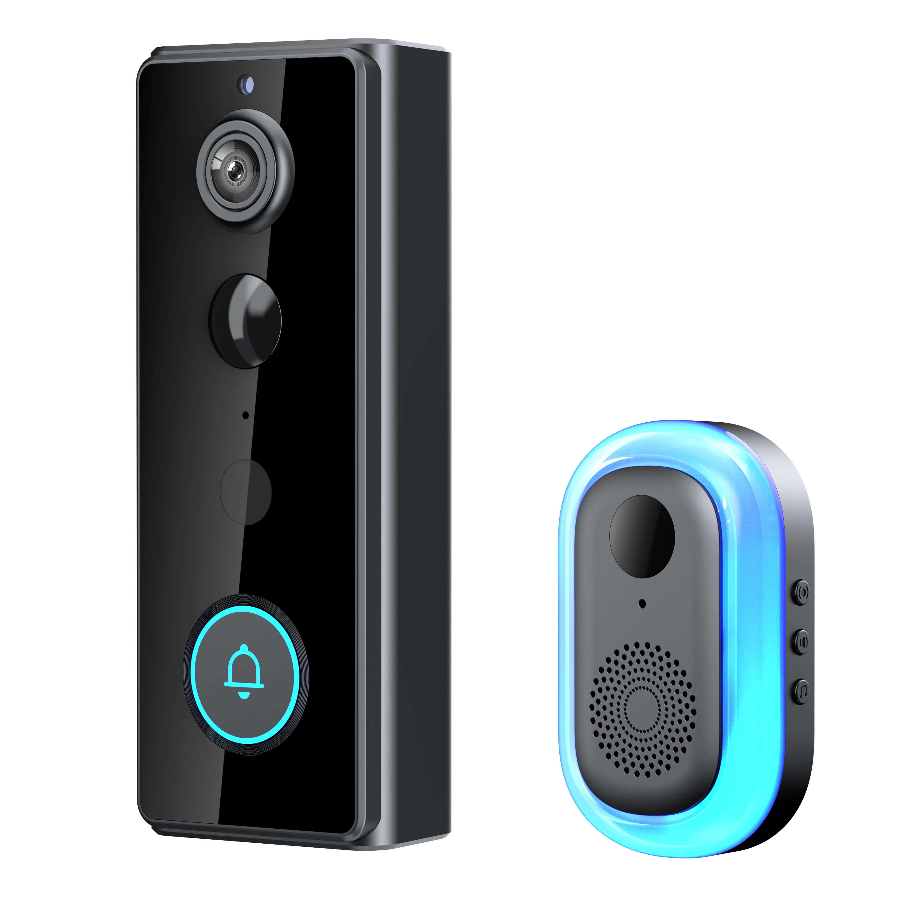 Tuya APP 720P แบตเตอรี่ WIFI IP Doorbell Intercom Visual Doorviewer โทรศัพท์ประตูวิดีโอ CHIME Peephole Viewer พร้อม CHIME
