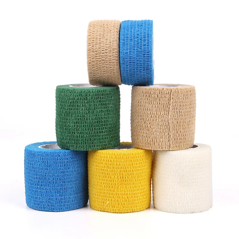 Sport Self Adhesive Elastic Bandage Wrap Tape Elastoplast for Knee Support Pads Finger Toe Ankle Palm Shoulder Athletic Tapes