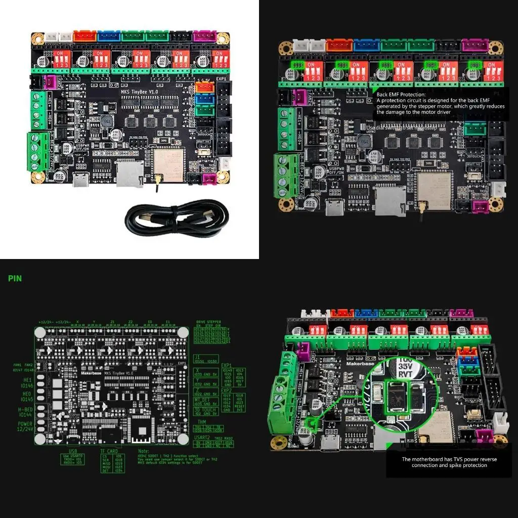 

652F MKS Tinybee Motherboard Controller Support Dual 32Bits MKS Mini 12684 и MKS TFT Serial Screens