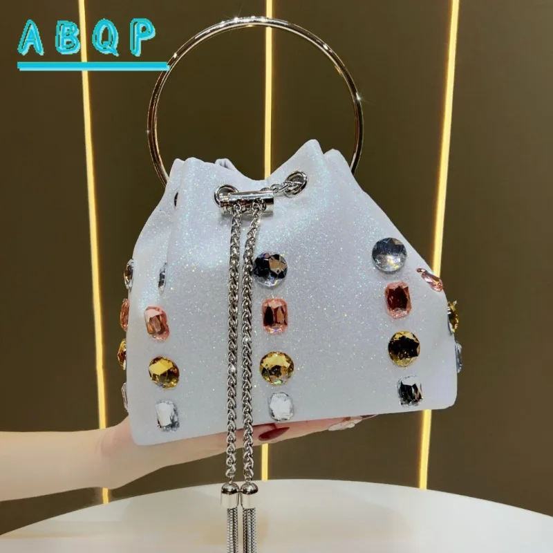 Evening Women's Bag Luxury Brand Diamond-encrusted Dinner Party Handbag Diamond-encrusted Shiny Women's Shoulder Crossbody Bag