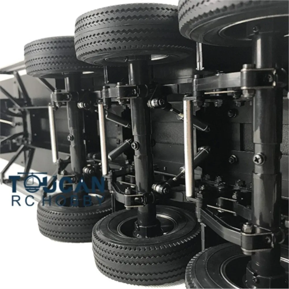 بيع الولايات المتحدة لهيكل توكان RC شبه مقطورة مسطحة لشاحنة جرار طامية موديل 1/14 ذاتية الصنع #2