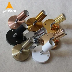 Rotation Adjustable Metal Lamp Base Socket Holder Adapter Vintage Industrial 180 Degree Wall Lamp Iron E27 Celling Light Fixture