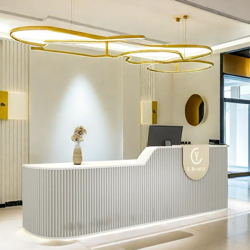 Reception Desk Modern Minimalist Furniture Entrances Tables Grocery Store Counter Salon Beauty Office Restaurant Long