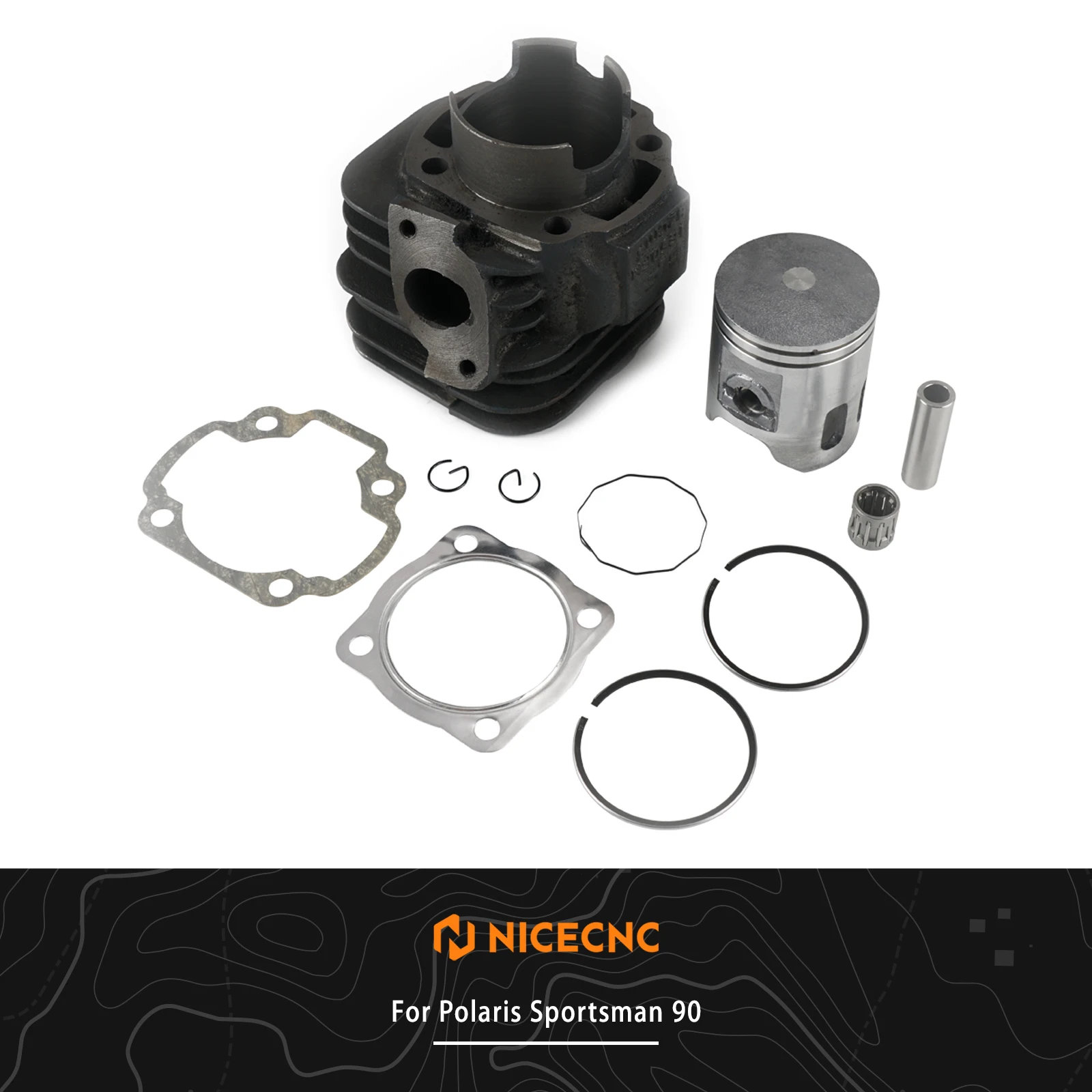 ATV Engine Rebuild Kit For Polaris Sportsman 90 Scrambler 90 Predator 90 2021-2006 52mm Bore Size ATV Accessories 0452117