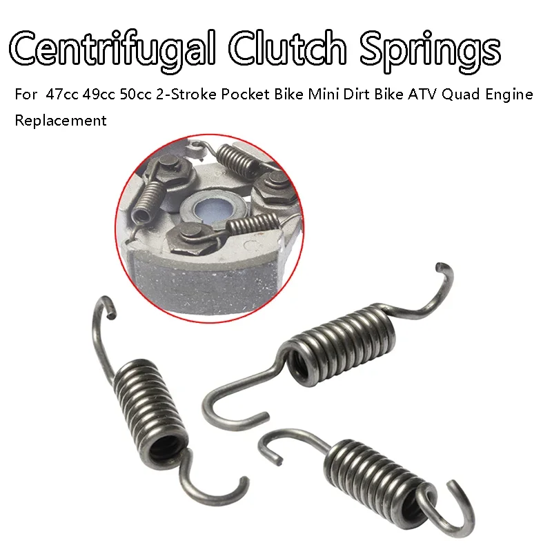 3/9Pcs Centrifugal Clutch Springs 39mm Length for 47cc 49cc 50cc 2-Stroke Pocket Bike Mini Dirt Bike ATV Quad Engine Replacement