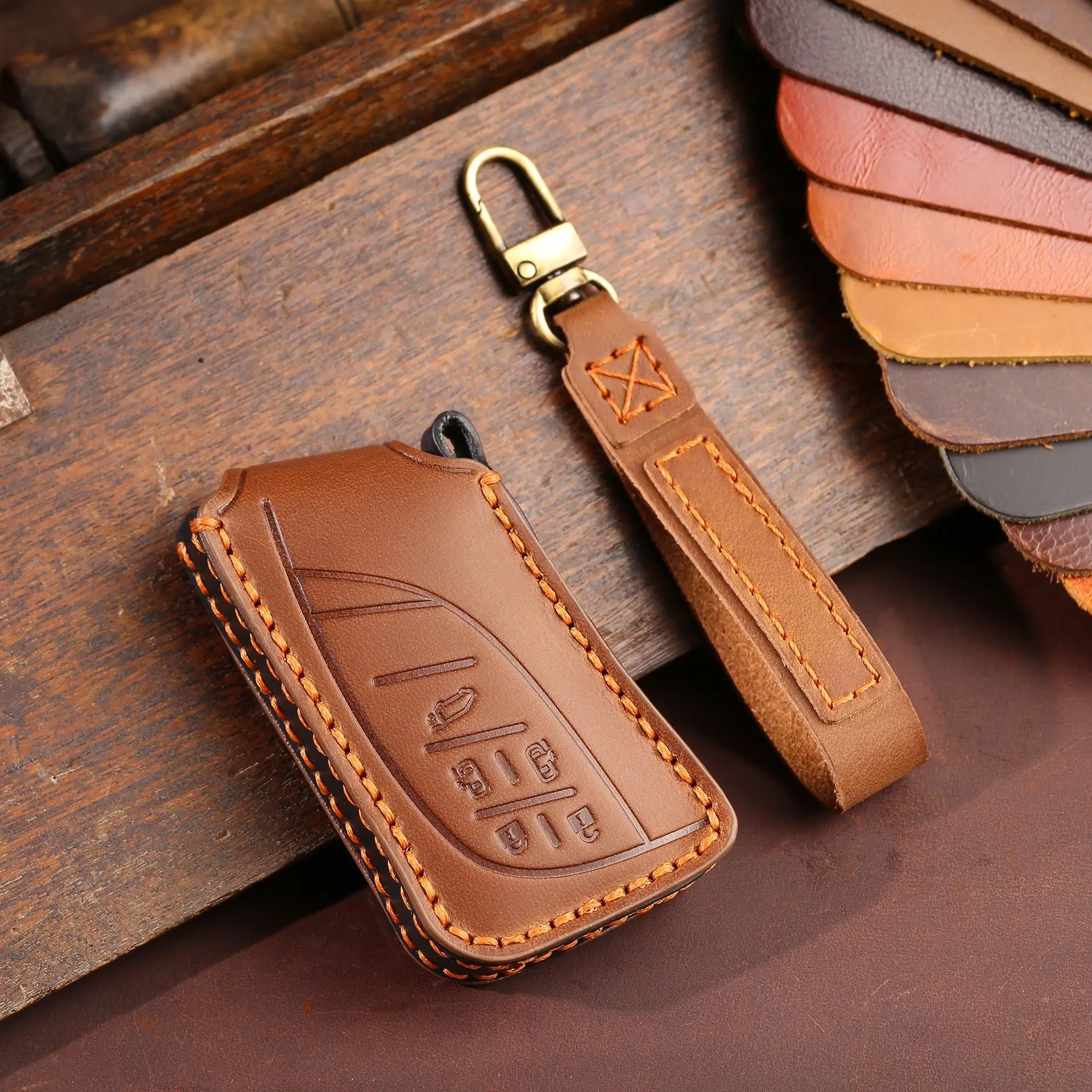 Genuine Leather Car Key Case Cover for Lexus NX ES UX US RC LX IS 250h RX 350h LS 450h 260h 300h UX200 LM350H LM500H