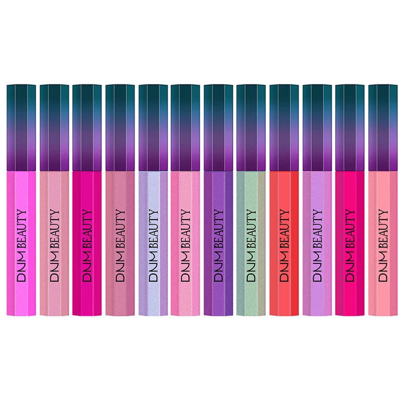 Waterproof Sexy Hot Non-sticky Alluring Hydrating Irresistible 12 Colors Fashionable Liquid Lipstick Pearl Metallic Glittery