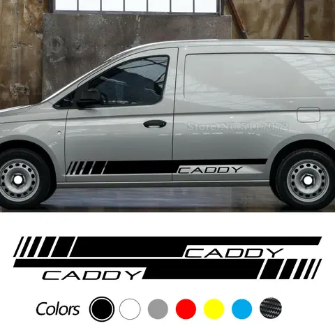 2PCS Car Stickers For Volkswagen VW Caddy MK1 MK2 MK3 MK4 4 3 2 Maxi Kombi Camper Van Graphics Vinyl Decals Tuning Accessories