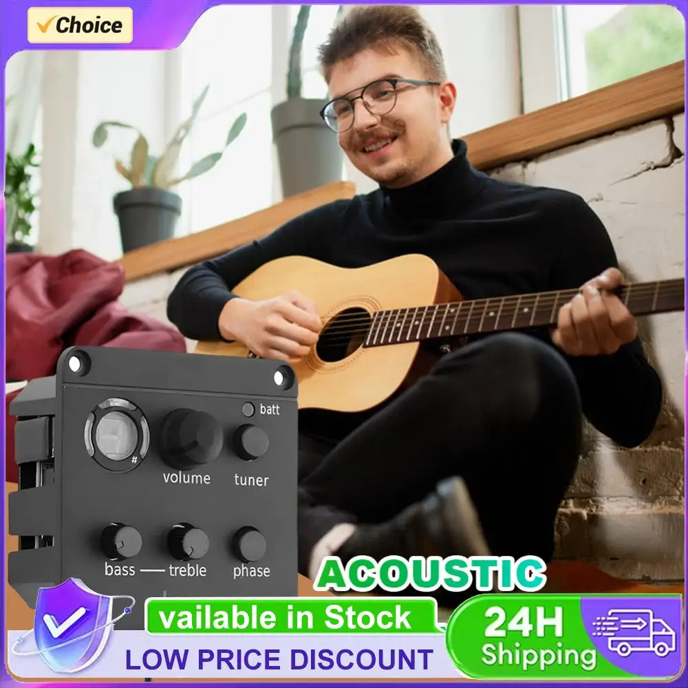 

Acoustic Guitar Pickup Onboard Preamp System Classic Acoustic Guitar EQ Tuner Piezo Pickup Onboard Preamps for Fishman ISYS+