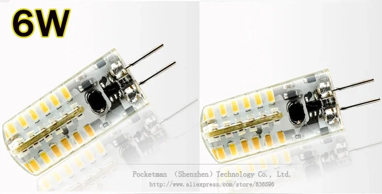 New 1pcs 540Lumen 3W 6W G4 LED 12V AC DC 24/48 X3014 SMD Bulb Lamp free shipping