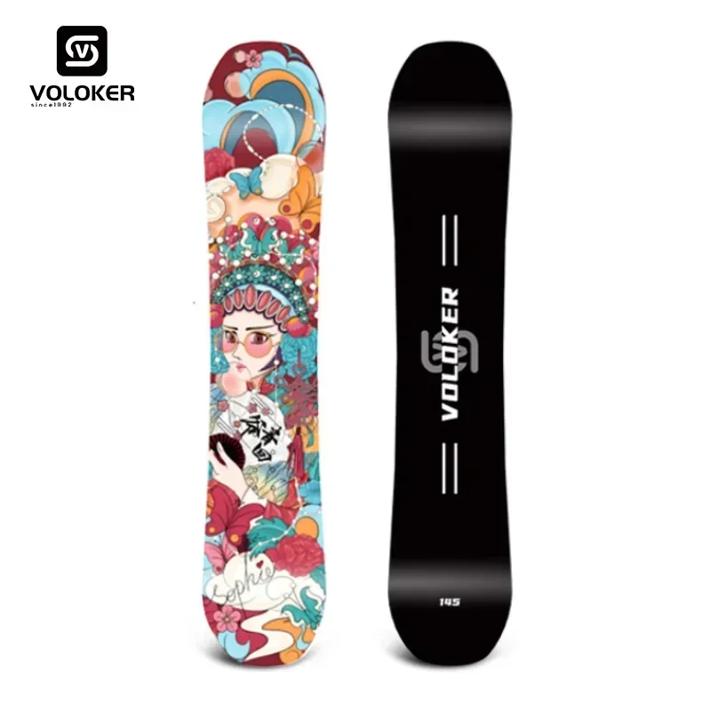 

Vooker Snowboard Engraved Skateboard All Terrain Wild Snow Flat Flower Snow Equipment Adult Men/women Snow 140-163cm