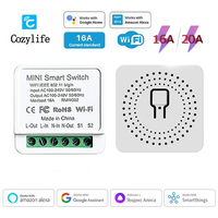 WiFi Smart Switch Cozylife Auto Breaker Relay Module 16A/20A Switch Timer APP Voice Control AC100-240V Works with Alexa Google