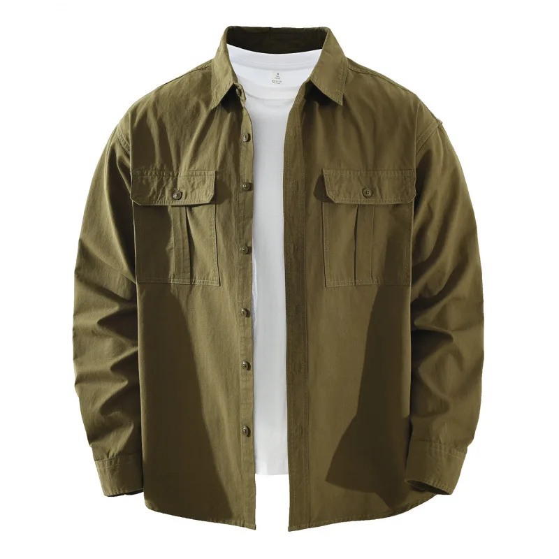 

Модная мужская рубашка в японском стиле с длинным рукавом, 100% хлопок, с эффектом потертости, стильная, художественная, свободного кроя, повседневный топ