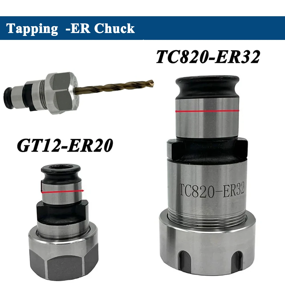 GT24 TC820 GT12 Tapping Chuck ER20 ER32 ER25 GT24 Collet Chuck Quick Change Drill Tapping Machine Drill