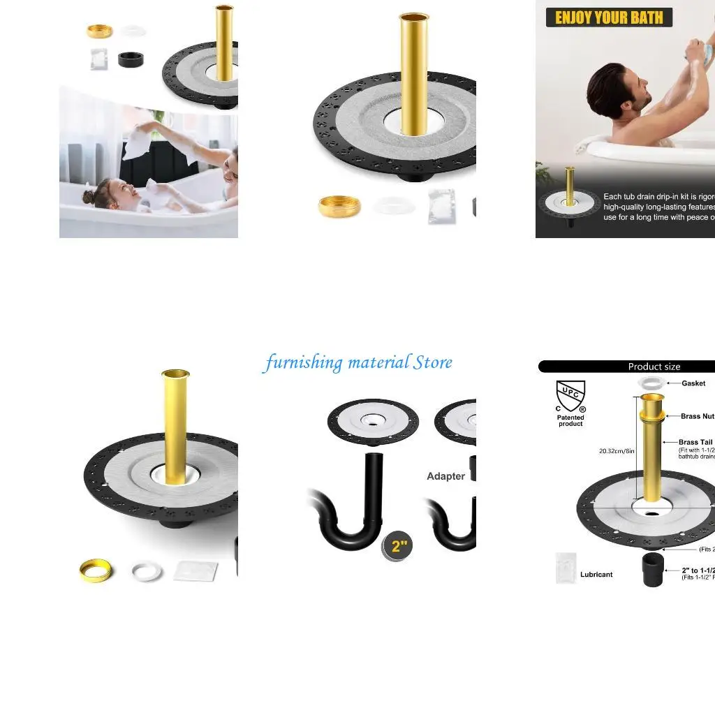 Y5GD مجموعة استنزاف حوض الاستحمام المستقر القائم بذاته مع مكونات شاملة سهلة التركيب وصرف حوض الاستحمام القائم بذاته للإعدادات #1